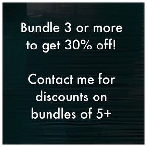 Bundle 3 or more to get 30% off!

Contact me for deep discounts on bundles of 5+